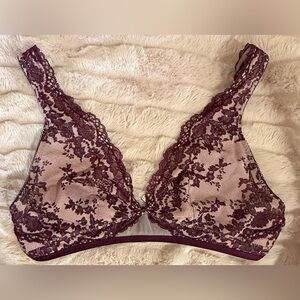Victoria's Secret Lace Bralette in Mauve and Deep Plum